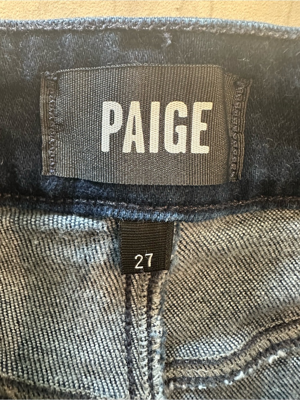 Like New PAIGE Anessa Dark Indigo High-Rise Wide-leg Jeans - Women’s size 27 - Picture 3 of 6